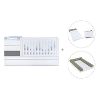 Lettino trasformabile 70x140 cm bianco/antracite · Sero Kubo Antracita K551-M7758