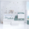 Lettino trasformabile 70x140 cm bianco/eucalipto · Sero Bubble Eucalyptus K554-M7757