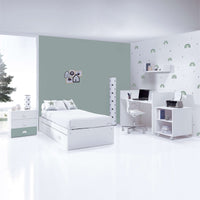 Lettino trasformabile 70x140 cm bianco/eucalipto · Sero Bubble Eucalyptus K554-M7757