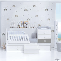 Lettino trasformabile 70x140 cm bianco/antracite · Sero Bubble Antracita K554-M7758