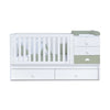 Lettino trasformabile 70x140 cm bianco/verde-oliva · Sero Bubble Erba K554-M7756