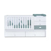 Lettino trasformabile 70x140 cm bianco/eucalipto · Sero Bubble Eucalyptus K554-M7757