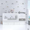 Lettino trasformabile 70x140 cm bianco/antracite · Sero Bubble Antracita K554-M7758