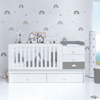 Lettino trasformabile 70x140 cm bianco/antracite · Sero Bubble Antracita K554-M7758