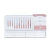 Lettino trasformabile 70x140 cm bianco/rosa · Sero Bubble Quarzo K554-M7759