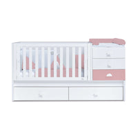 Lettino trasformabile 70x140 cm bianco/rosa · Sero Bubble Quarzo K554-M7759