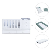 Lettino trasformabile 70x140 cm bianco · Sero Bubble K554