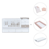 Lettino trasformabile 70x140 cm bianco/beige · Sero Bubble K554-M7753