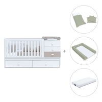 Lettino trasformabile 70x140 cm bianco/beige · Sero Bubble K554-M7753