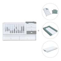 Lettino trasformabile 70x140 cm bianco/antracite · Sero Bubble Antracita K554-M7758