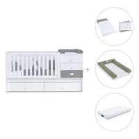 Lettino trasformabile 70x140 cm bianco/antracite · Sero Bubble Antracita K554-M7758