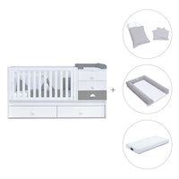 Lettino trasformabile 70x140 cm bianco/antracite · Sero Bubble Antracita K554-M7758