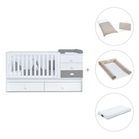 Lettino trasformabile 70x140 cm bianco/antracite · Sero Bubble Antracita K554-M7758