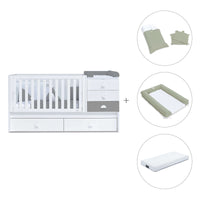 Lettino trasformabile 70x140 cm bianco/antracite · Sero Bubble Antracita K554-M7758