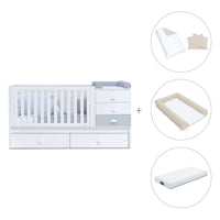 Lettino trasformabile 70x140 cm bianco/grigio · Sero Bubble K554-M7778