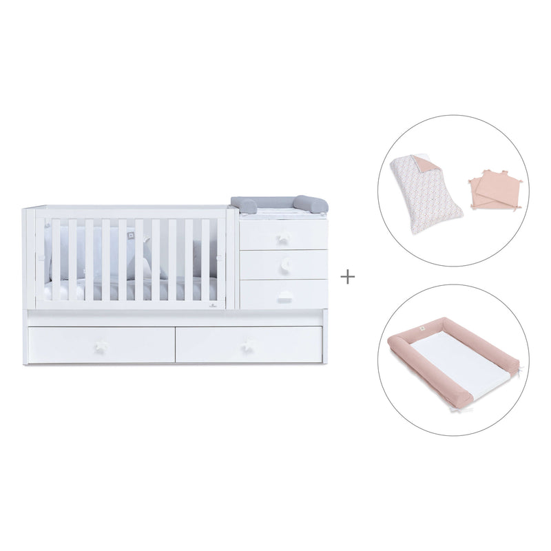 Lettino trasformabile 70x140 cm bianco · Sero Bubble K554