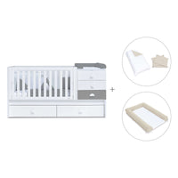 Lettino trasformabile 70x140 cm bianco/antracite · Sero Bubble Antracita K554-M7758