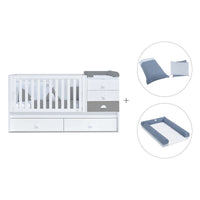 Lettino trasformabile 70x140 cm bianco/antracite · Sero Bubble Antracita K554-M7758