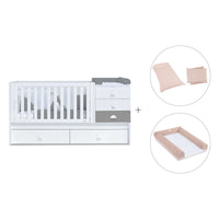 Lettino trasformabile 70x140 cm bianco/antracite · Sero Bubble Antracita K554-M7758