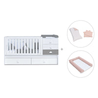 Lettino trasformabile 70x140 cm bianco/antracite · Sero Bubble Antracita K554-M7758