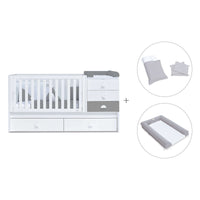 Lettino trasformabile 70x140 cm bianco/antracite · Sero Bubble Antracita K554-M7758