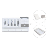 Lettino trasformabile 70x140 cm bianco/antracite · Sero Bubble Antracita K554-M7758