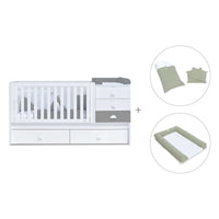 Lettino trasformabile 70x140 cm bianco/antracite · Sero Bubble Antracita K554-M7758