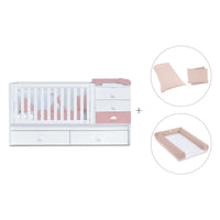 Lettino trasformabile 70x140 cm bianco/rosa · Sero Bubble Quarzo K554-M7759