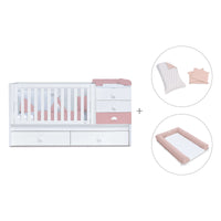 Lettino trasformabile 70x140 cm bianco/rosa · Sero Bubble Quarzo K554-M7759