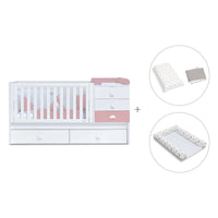 Lettino trasformabile 70x140 cm bianco/rosa · Sero Bubble Quarzo K554-M7759