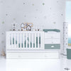 Lettino trasformabile 70x140 cm bianco/eucalipto · Sero Bubble Eucalyptus K554-M7757
