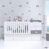 Lettino trasformabile 70x140 cm bianco/antracite · Sero Bubble Antracita K554-M7758