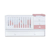 Lettino trasformabile 70x140 cm bianco/rosa · Sero Bubble Quarzo K554-M7759