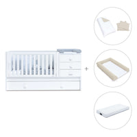 Lettino trasformabile 70x140 cm bianco · Sero Bubble K554