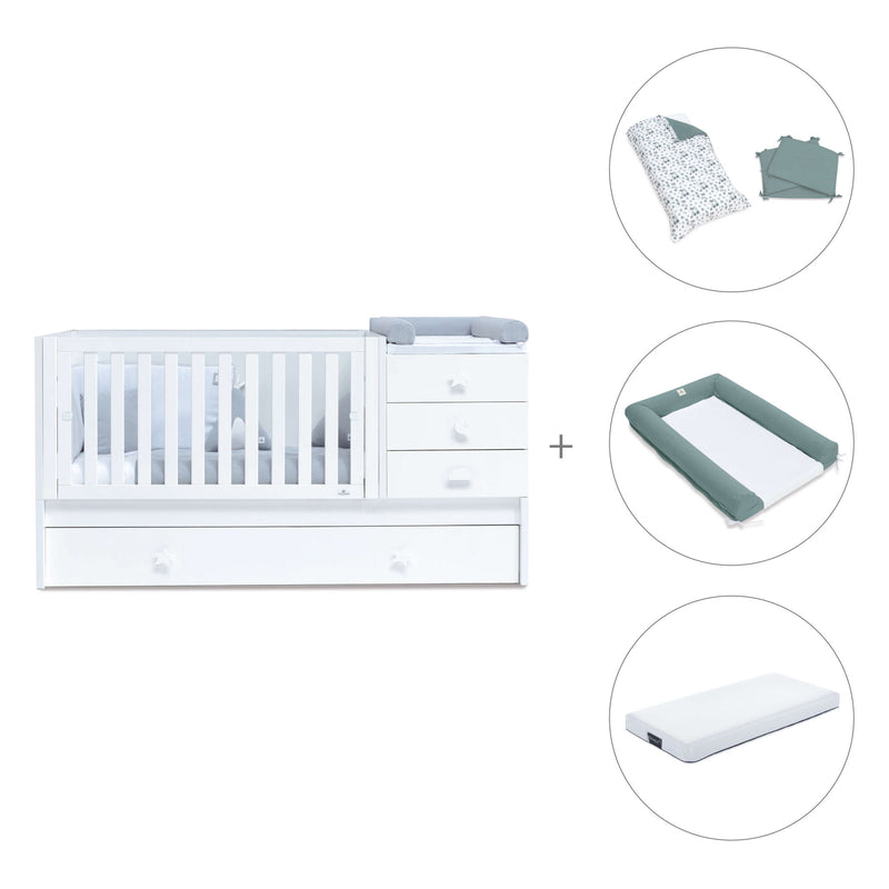 Lettino trasformabile 70x140 cm bianco · Sero Bubble K554