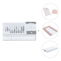 Lettino trasformabile 70x140 cm bianco/antracite · Sero Bubble Antracita K554-M7758