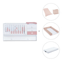 Lettino trasformabile 70x140 cm bianco/rosa · Sero Bubble Quarzo K554-M7759