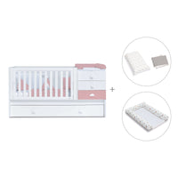 Lettino trasformabile 70x140 cm bianco/rosa · Sero Bubble Quarzo K554-M7759