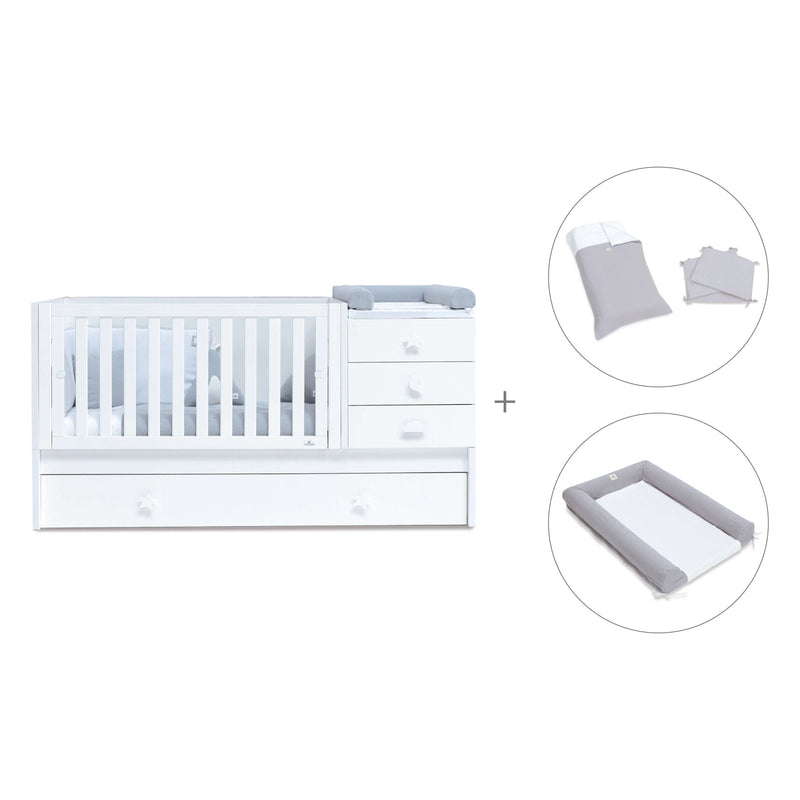 Lettino trasformabile 70x140 cm bianco · Sero Bubble K554