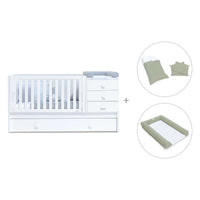 Lettino trasformabile 70x140 cm bianco · Sero Bubble K554