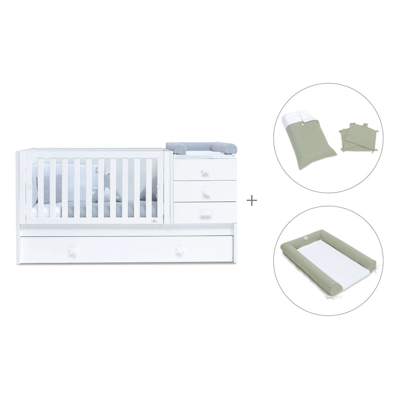 Lettino trasformabile 70x140 cm bianco · Sero Bubble K554