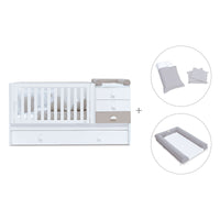 Lettino trasformabile 70x140 cm bianco/beige · Sero Bubble K554-M7753