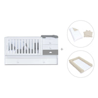 Lettino trasformabile 70x140 cm bianco/antracite · Sero Bubble Antracita K554-M7758