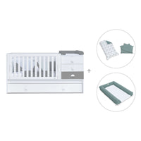 Lettino trasformabile 70x140 cm bianco/antracite · Sero Bubble Antracita K554-M7758