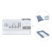 Lettino trasformabile 70x140 cm bianco/antracite · Sero Bubble Antracita K554-M7758