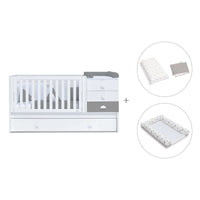 Lettino trasformabile 70x140 cm bianco/antracite · Sero Bubble Antracita K554-M7758