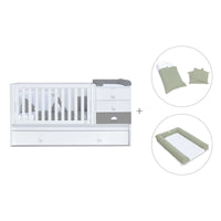 Lettino trasformabile 70x140 cm bianco/antracite · Sero Bubble Antracita K554-M7758