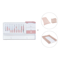 Lettino trasformabile 70x140 cm bianco/rosa · Sero Bubble Quarzo K554-M7759