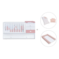 Lettino trasformabile 70x140 cm bianco/rosa · Sero Bubble Quarzo K554-M7759