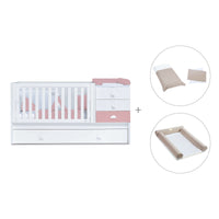 Lettino trasformabile 70x140 cm bianco/rosa · Sero Bubble Quarzo K554-M7759